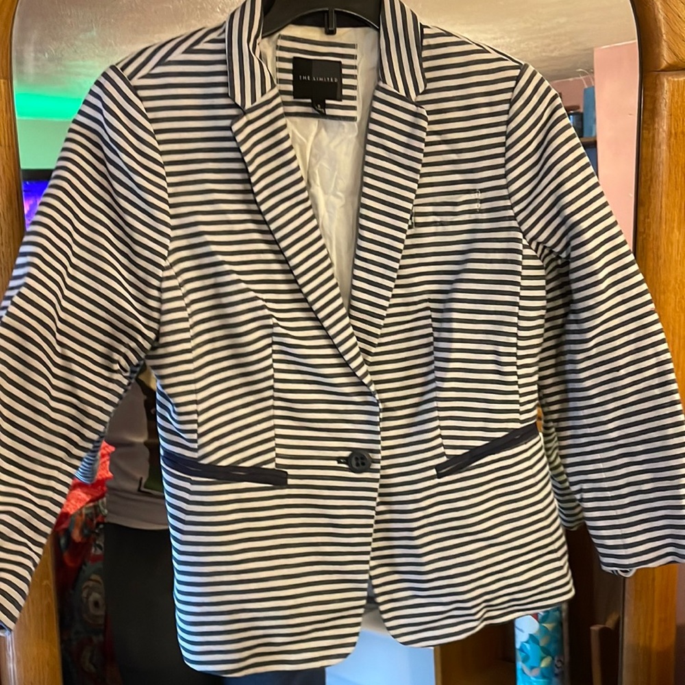 “The limited” light navy and creame colored stripes!